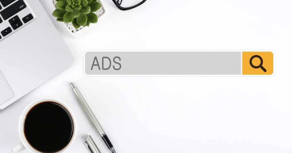 The word "Ads" is written in a search bar
